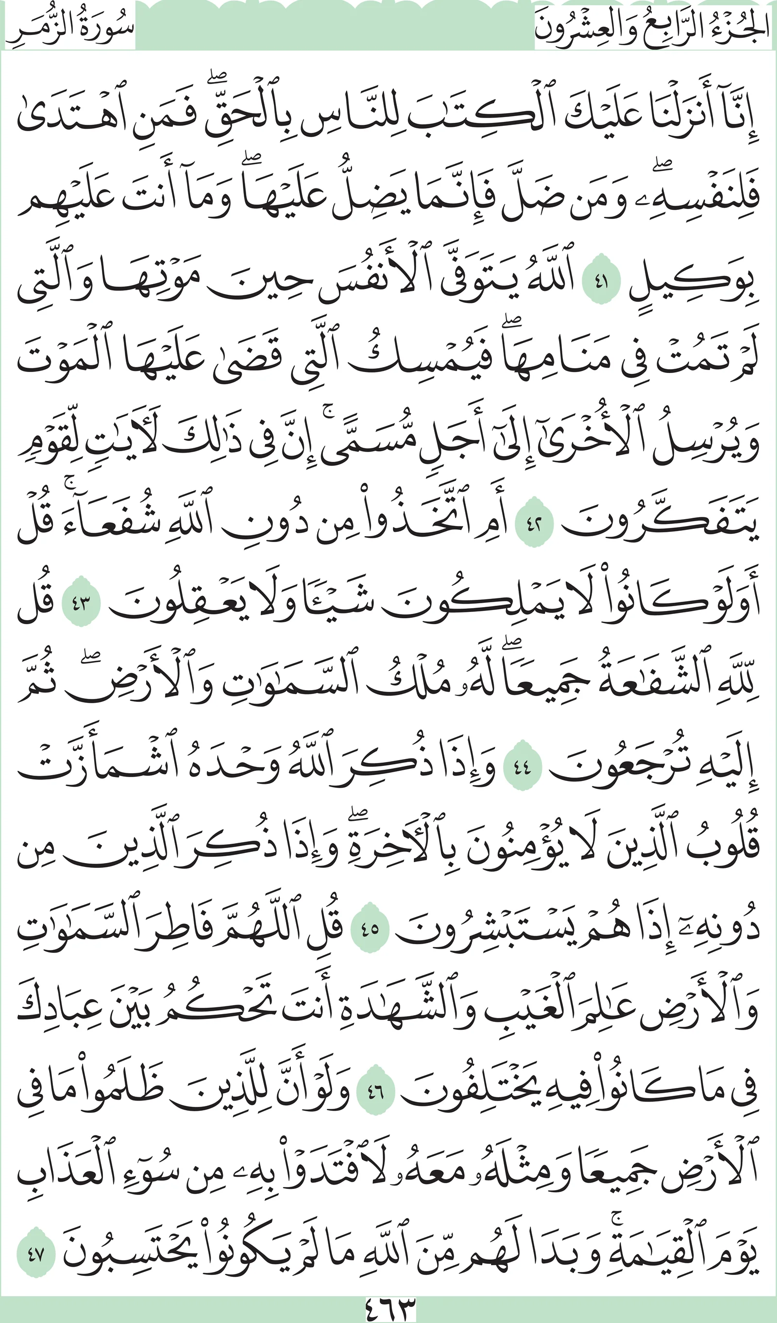 آيات من القرآن الكريم