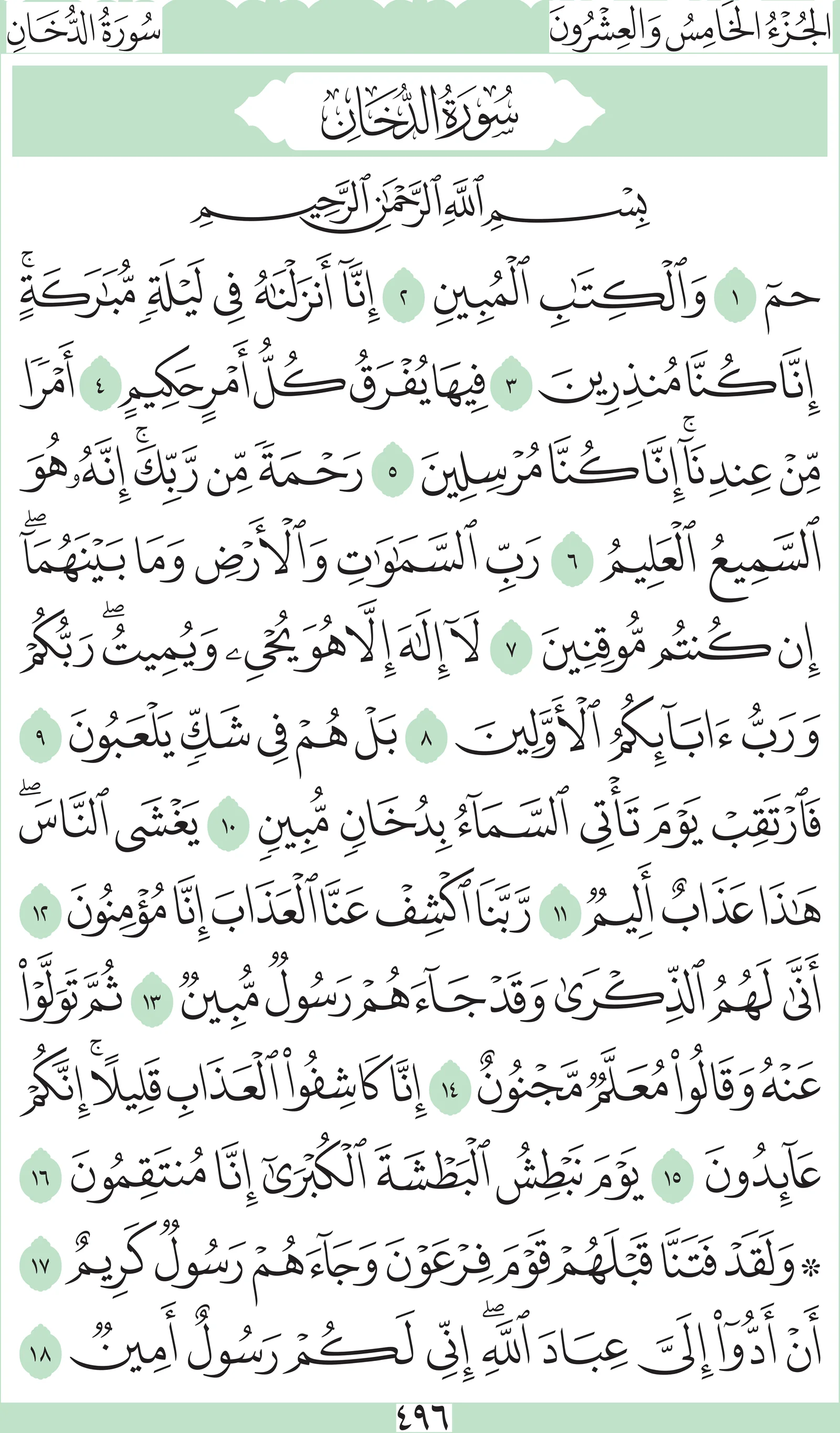 آيات من القرآن الكريم