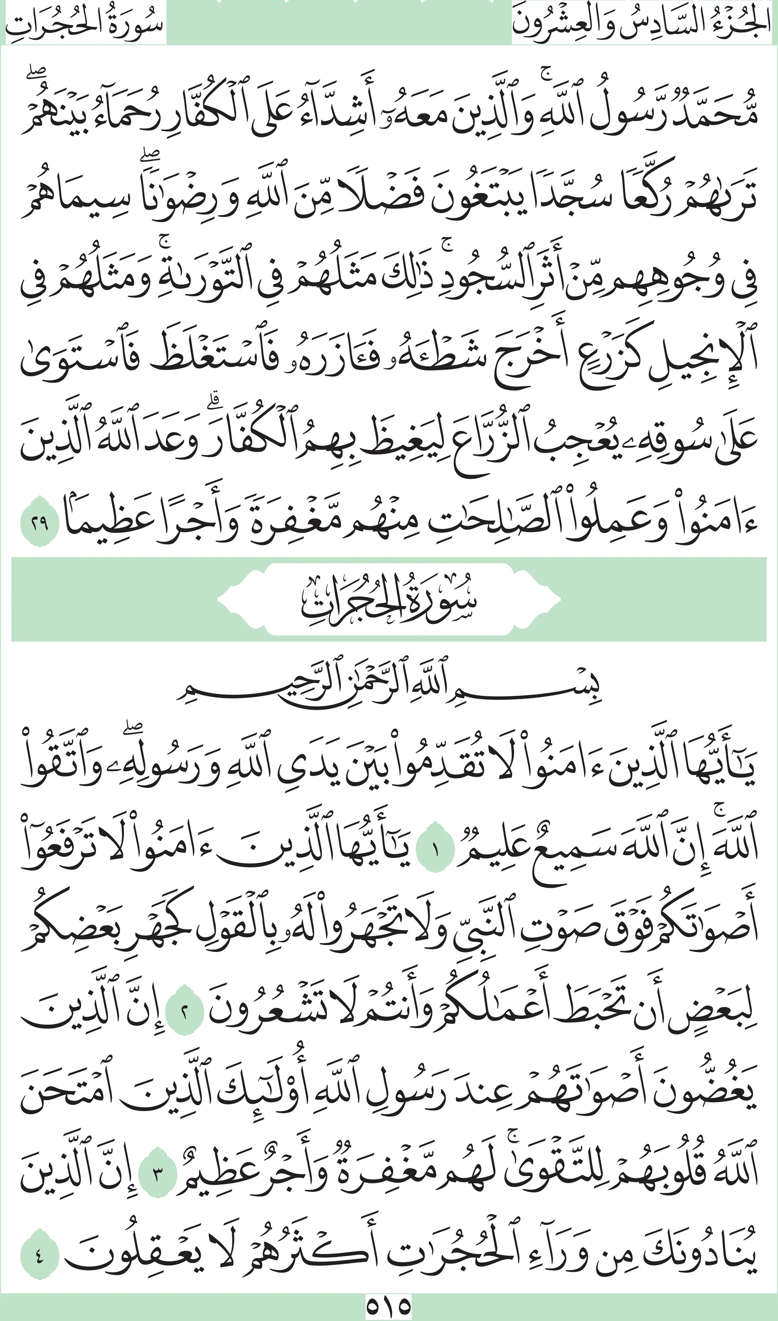 آيات من القرآن الكريم