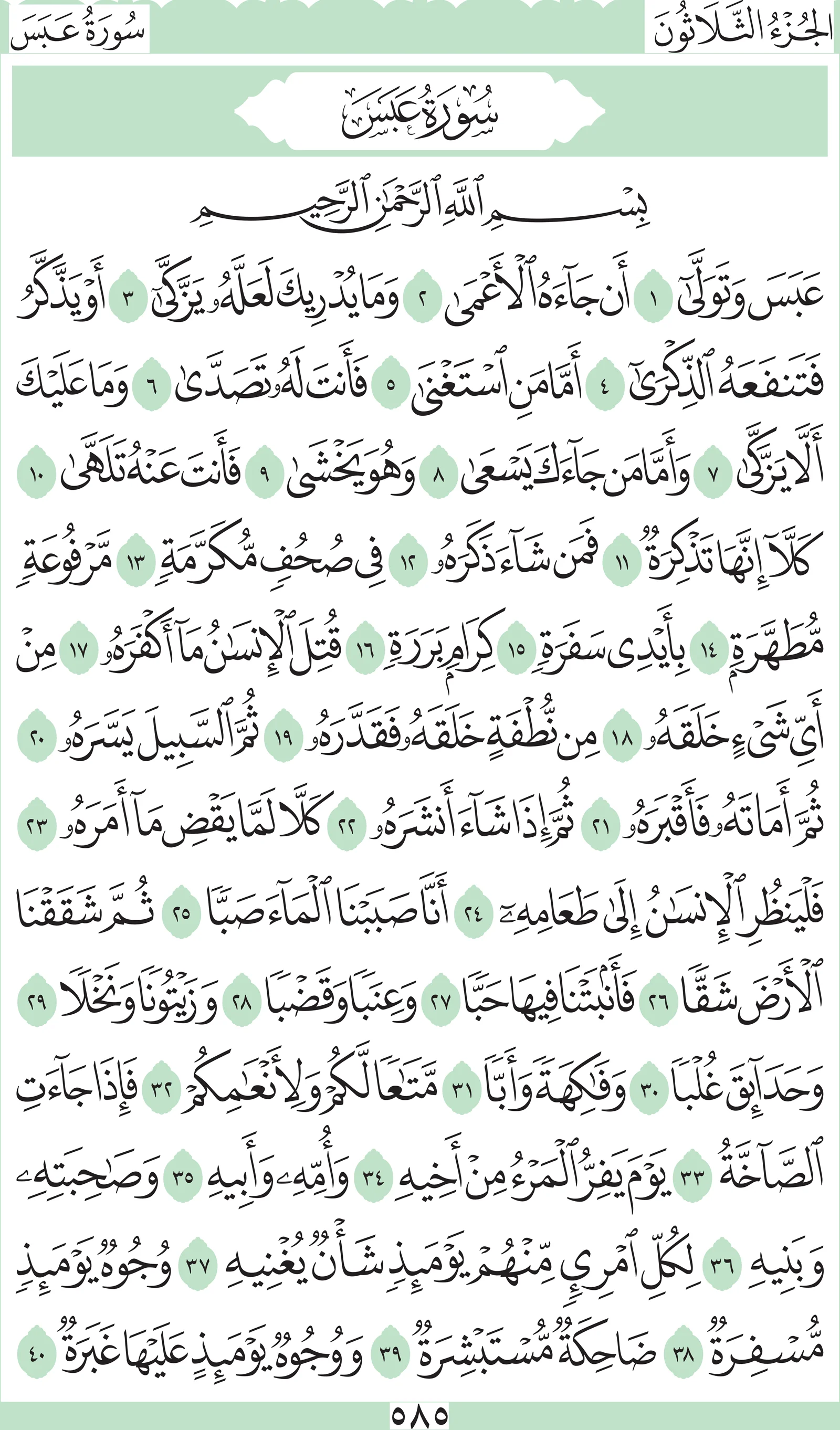 آيات من القرآن الكريم