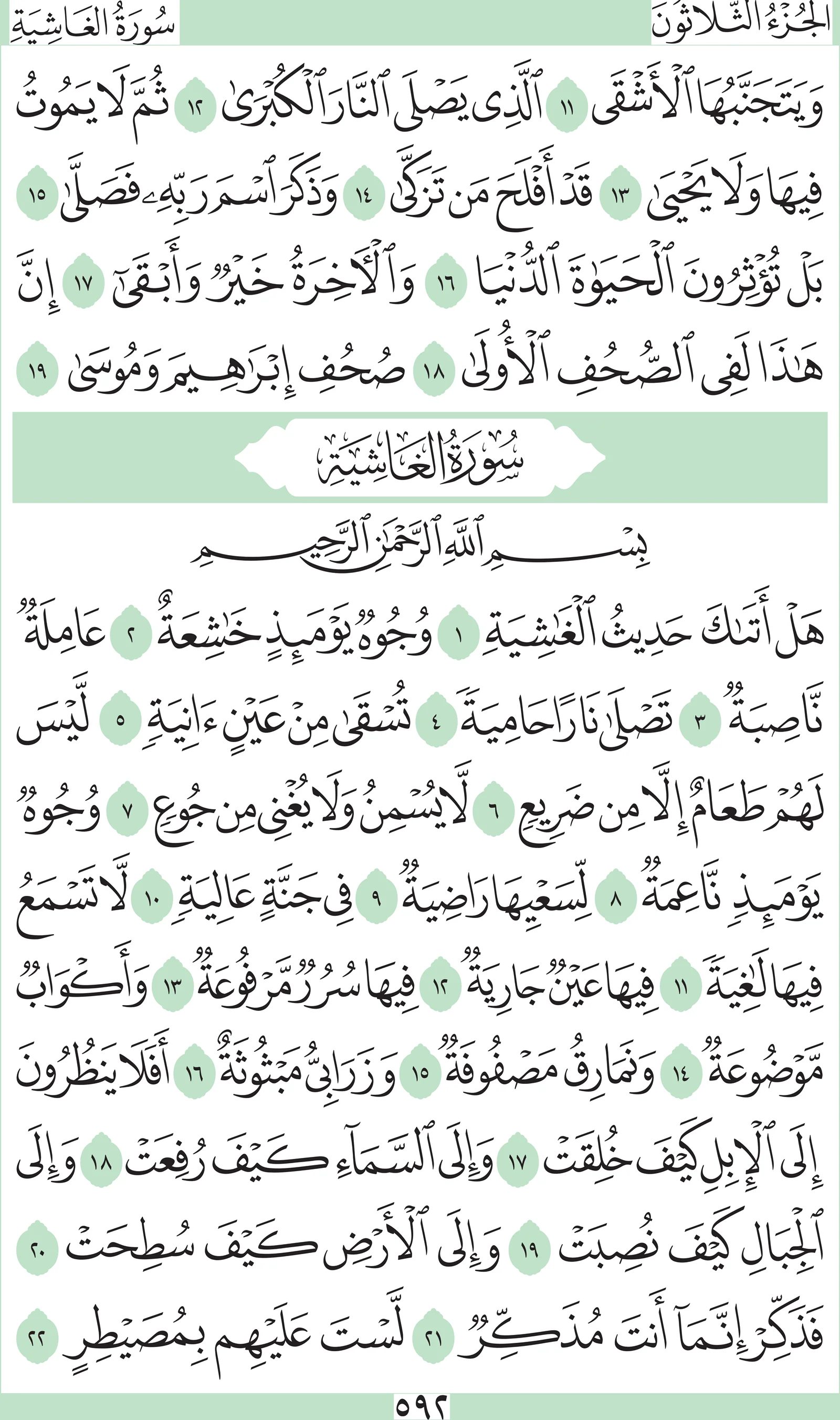 آيات من القرآن الكريم