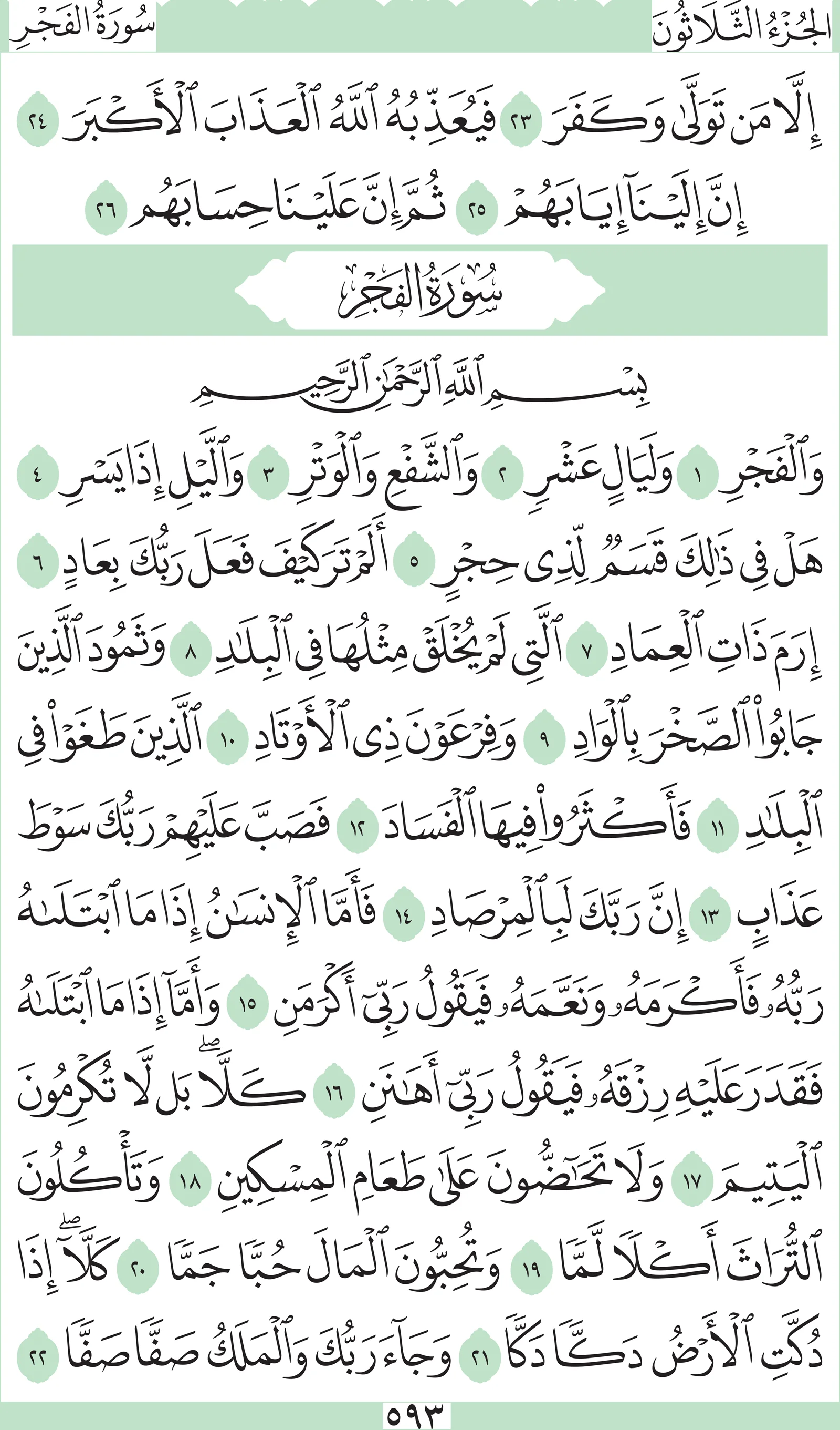 آيات من القرآن الكريم