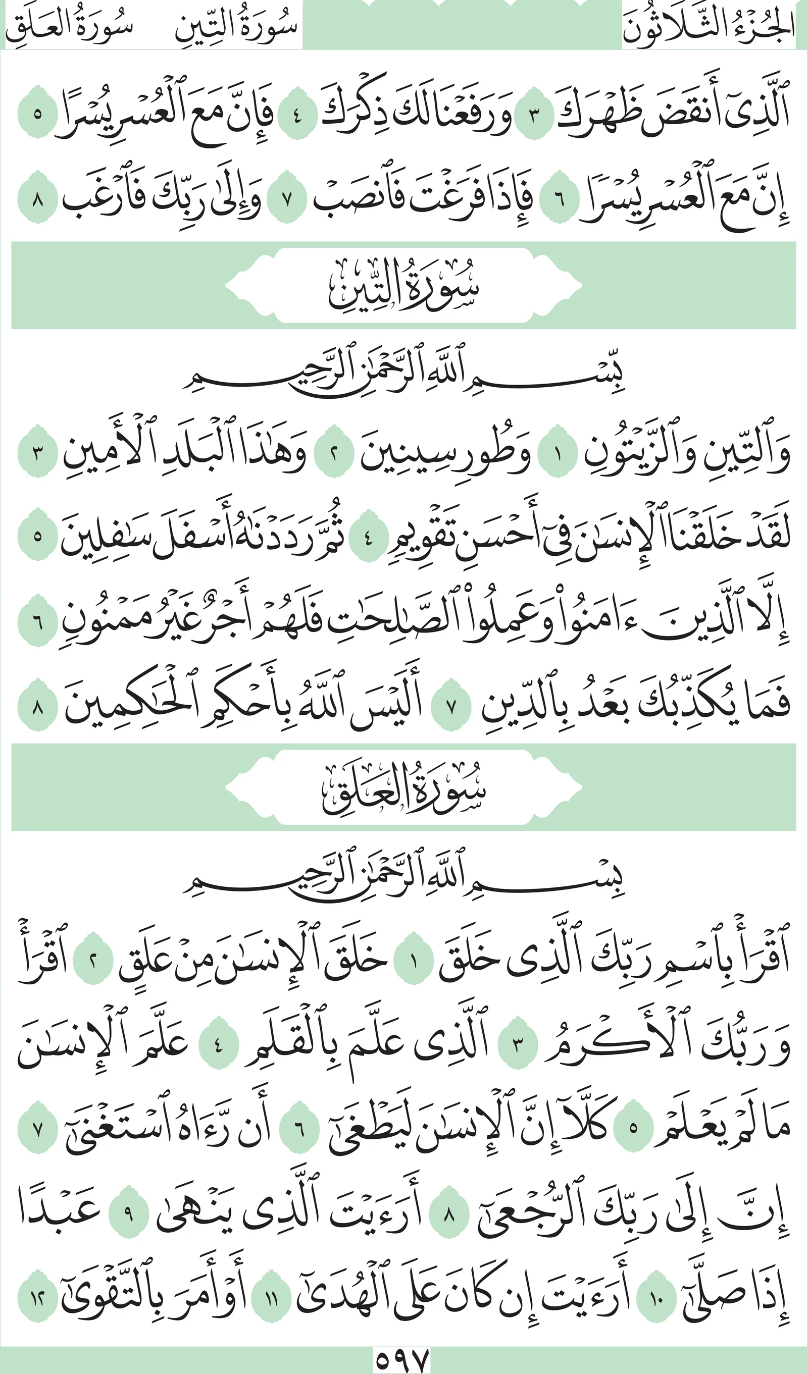 آيات من القرآن الكريم